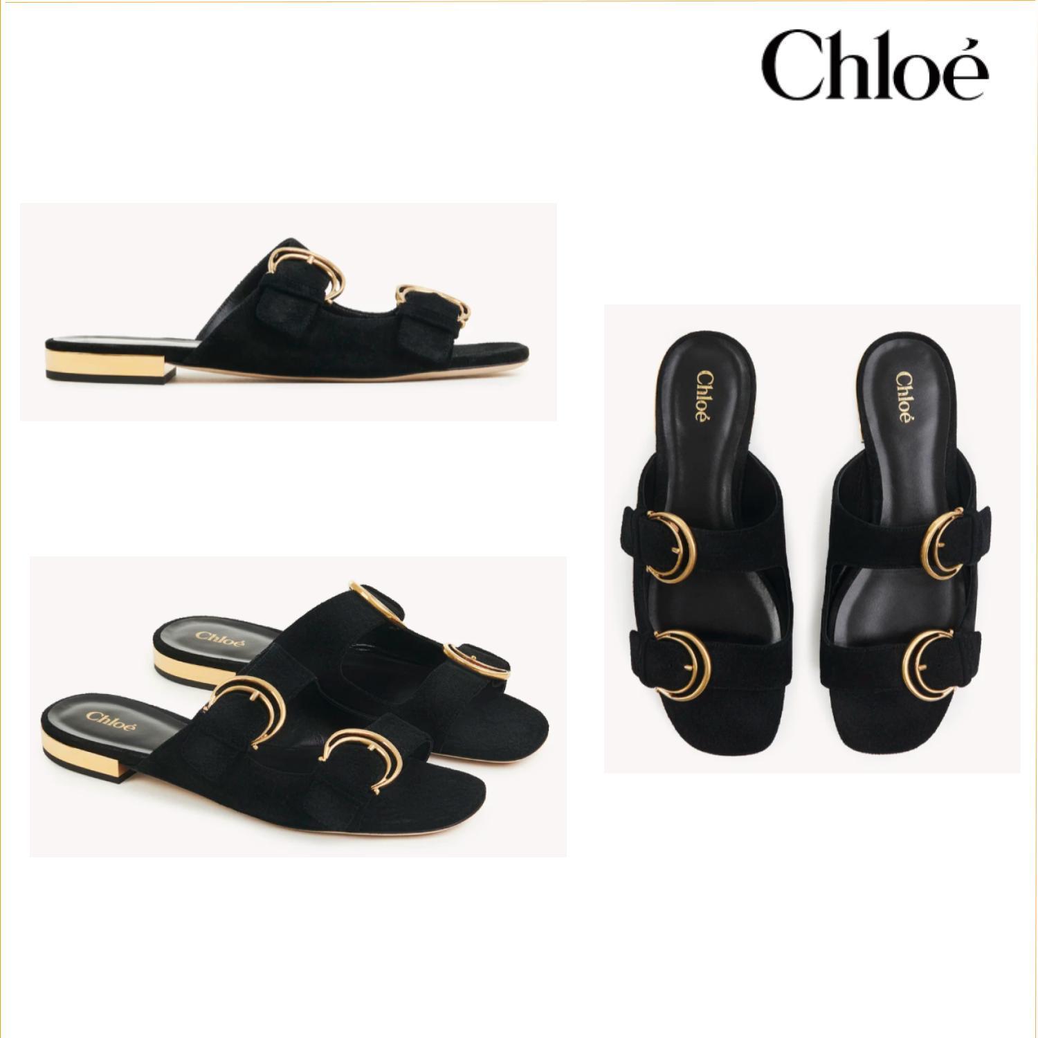 おすすめ☆Chloeアリゼ ダブルCバックル フラットサンダル