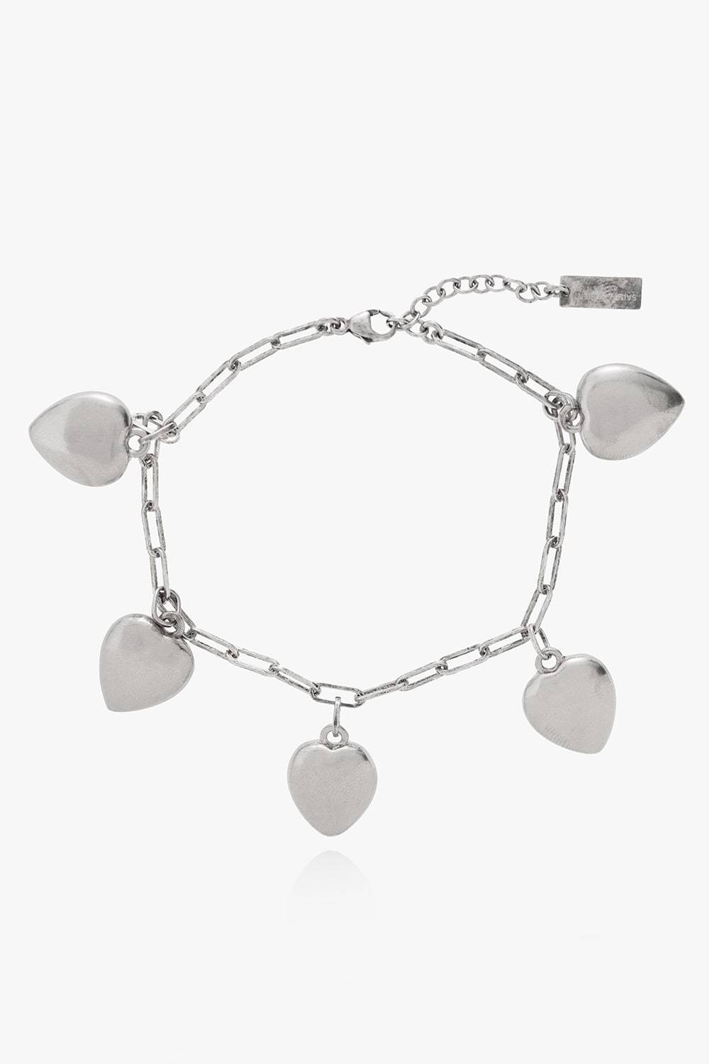 【送料&関税込】Saint Laurent Dangling Heart Charm Bracelet