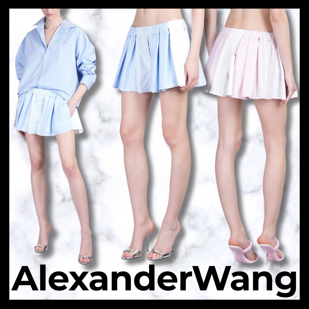 Alexander Wang■オックスフォード ボクサーショートパンツ ミニ