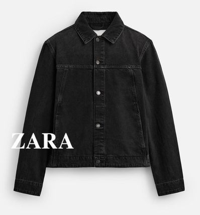 ブラック（黒）系 XL以上 ZARA(ザラ) デニムジャケット(メンズ