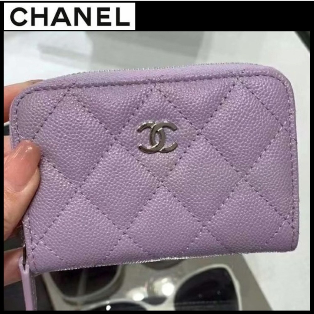 極める【CHANEL】クラシック ジップコインケース 折りたたみ財布