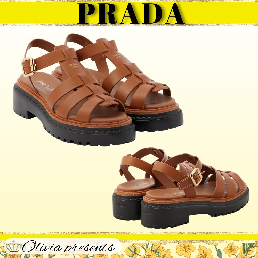 【PRADA】フィッシャーマンレザーサンダル