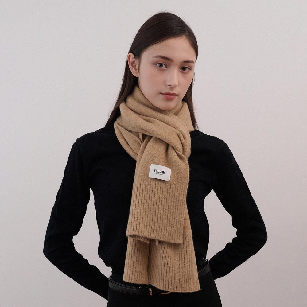 マフラー・ストール FABIELLO Lavi knit muffler (beige)