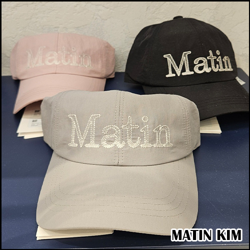 ★【MATIN KIM】 MATIN GLOSSY BALL CAP★3 Color★