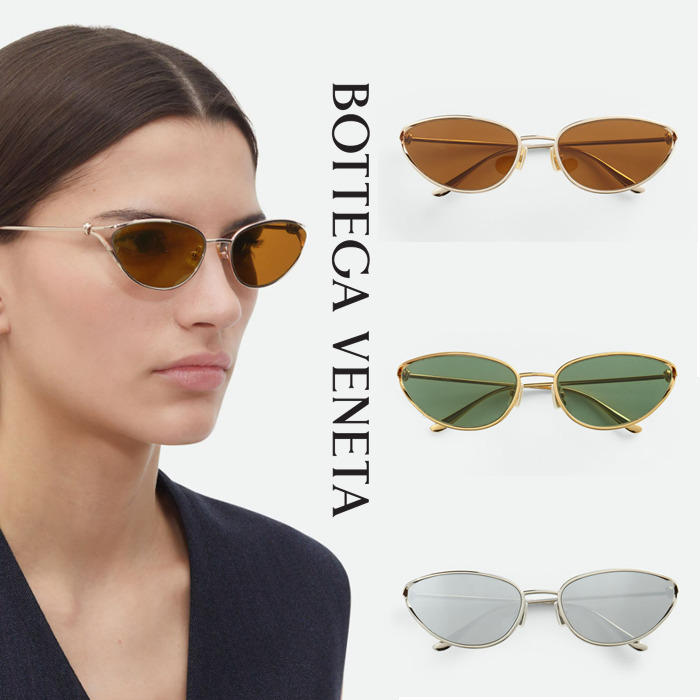 新作【Bottega Veneta】ノット キャットアイ サングラス、全3色