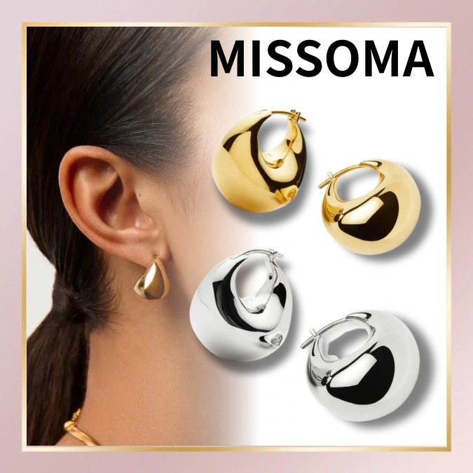 関税込み【MISSOMA】ピアス ドーム フープ スモール シンプル