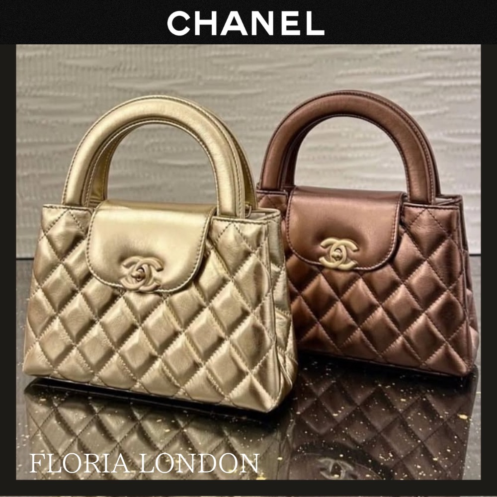 国内発送 25A 主役級 メタリック ケリー【CHANEL】ハンドバッグ