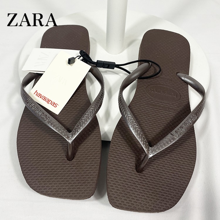 【ZARA】HAVAIANAS x ZARA サンダル ブラウン | 5950/510/700