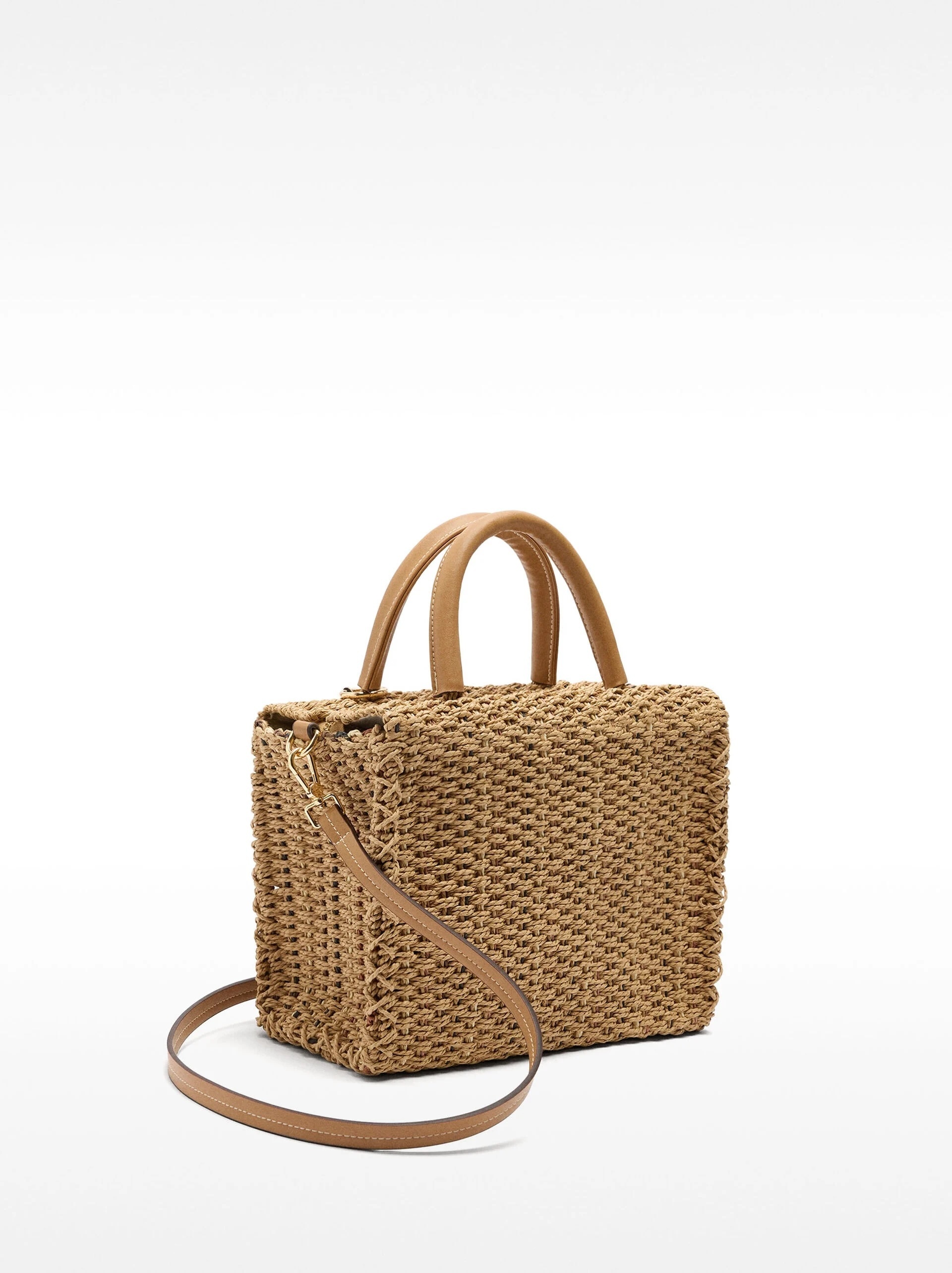 【日本未入荷】PARFOIS ラフィア風トートバッグ《ペンダント付》
