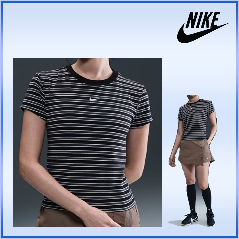 NIKE レディース スリムボーダーTシャツ HF9525-010
