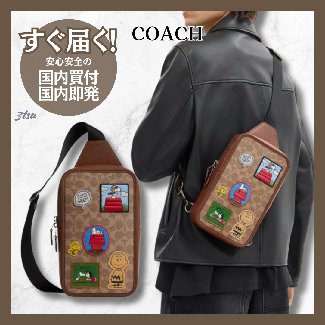 【直営店】coach★X PEANUTS サリバン パック キャンバス 鞄