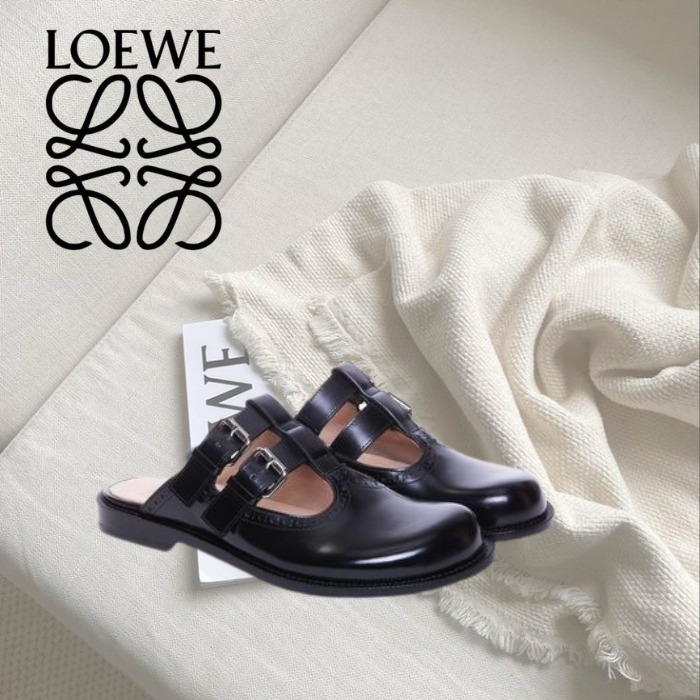 【LOEWE】ロエベ カンポ メリージェーン ミュール ブラック