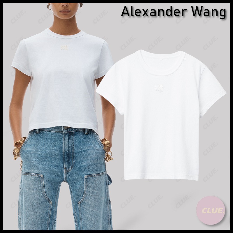 ALEXANDER WANG★パフ ロゴ シュランケン Tシャツ