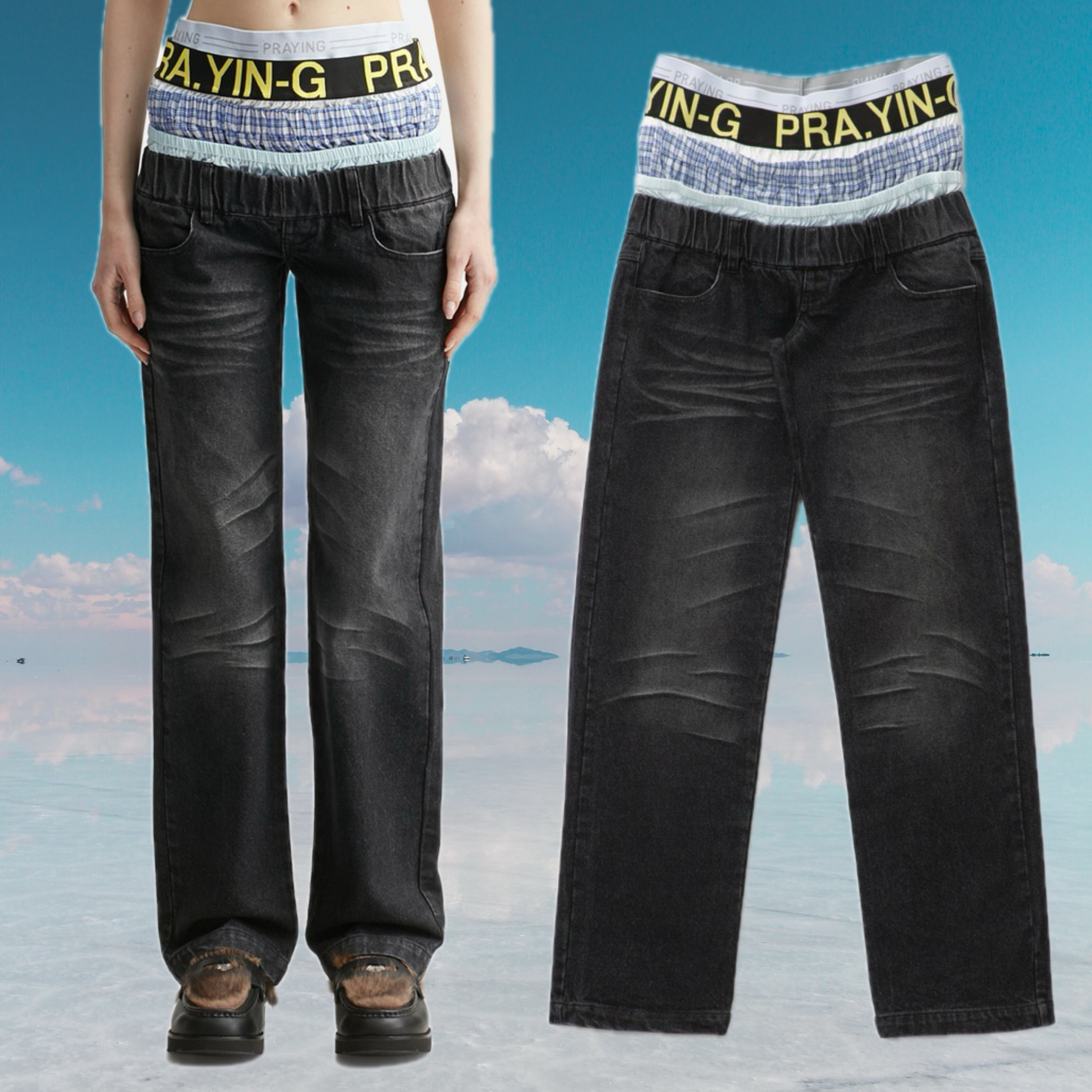 Praying Boxer Jeans Black★プレイング ジーンズ