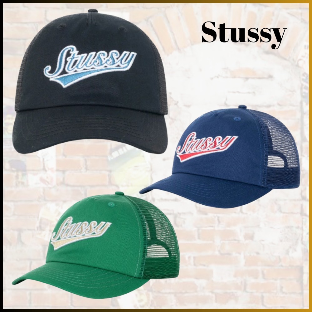 即戦力★STUSSY★メッシュ×立体ロゴ刺繍 トラッカーキャップ