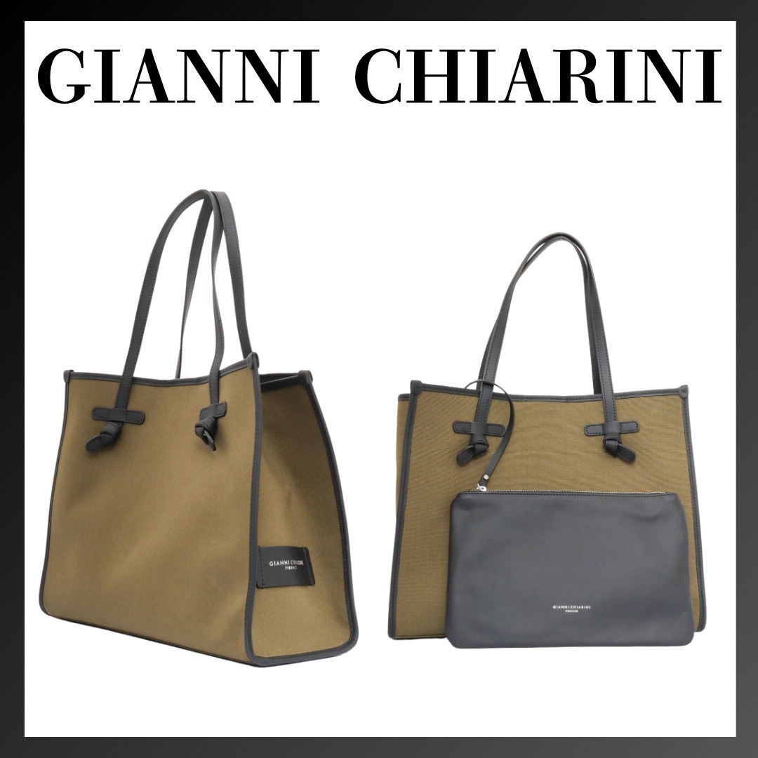 ＊GIANNI CHIARINI＊ トートバッグ ポーチ付き