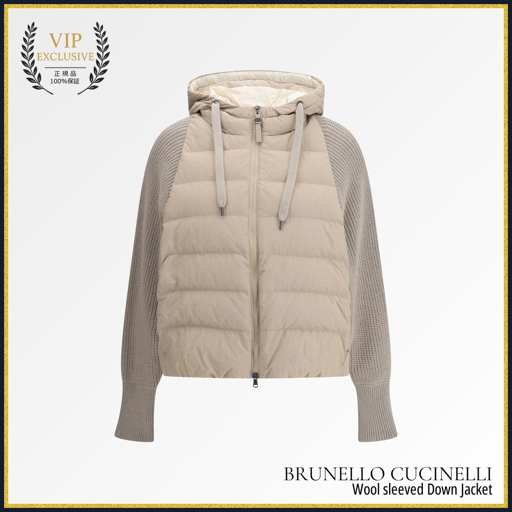 【VIP価格】BRUNELLO CUCINELLI Wool sleeved Down Jacket