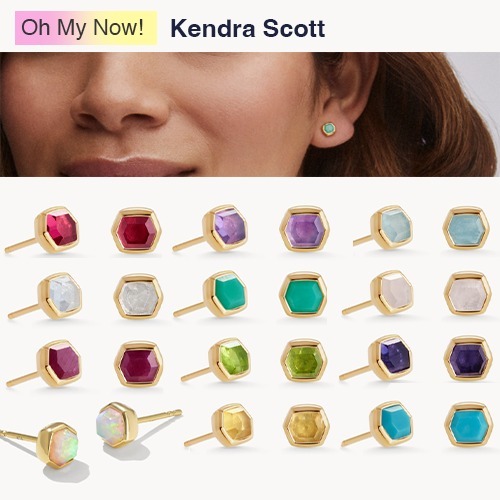【Kendra Scott】Davie 18Kゴールド× 天然誕生石 ピアス