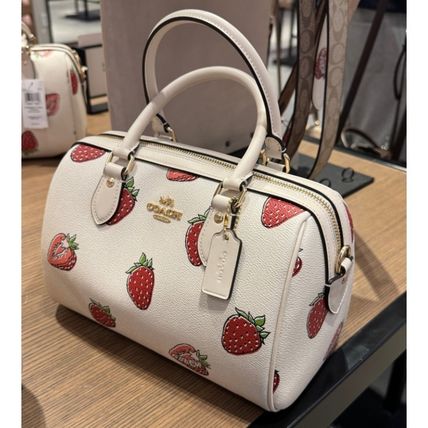 COACH】ストロベリー プリント ☆ ローワン サッチェル バッグ