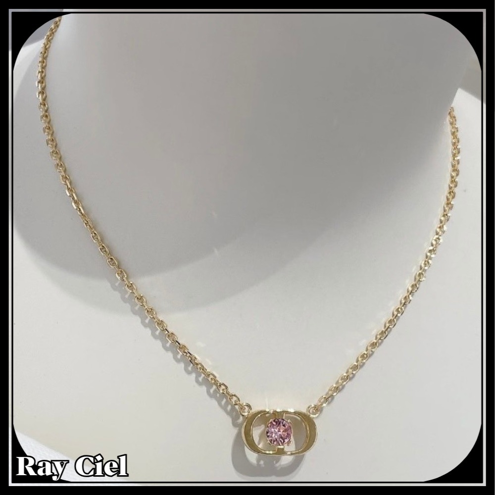 【ピンクのクリスタルが可愛らしい♪限定☆】DIOR ネックレス