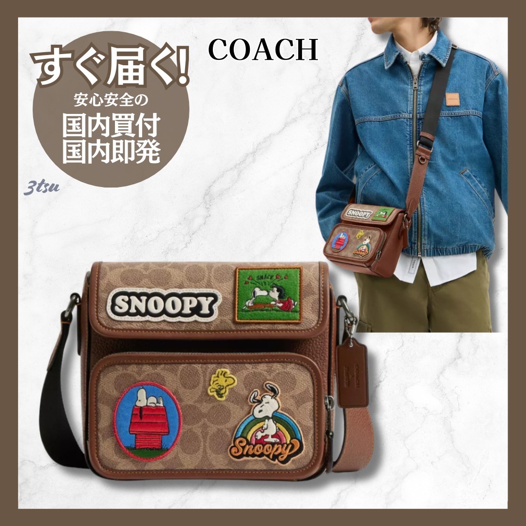 【直営店】coach★X PEANUTSサリバンフラップクロスボディバッグ