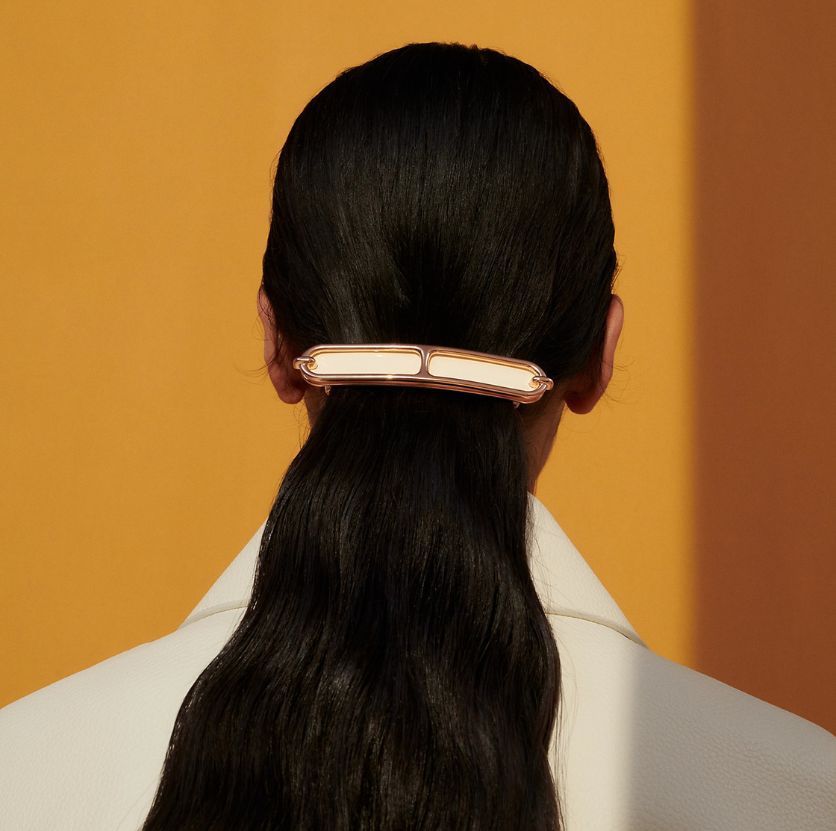 《華やぎを髪元に宿す》【HERMES】バレッタ ルリリ GM