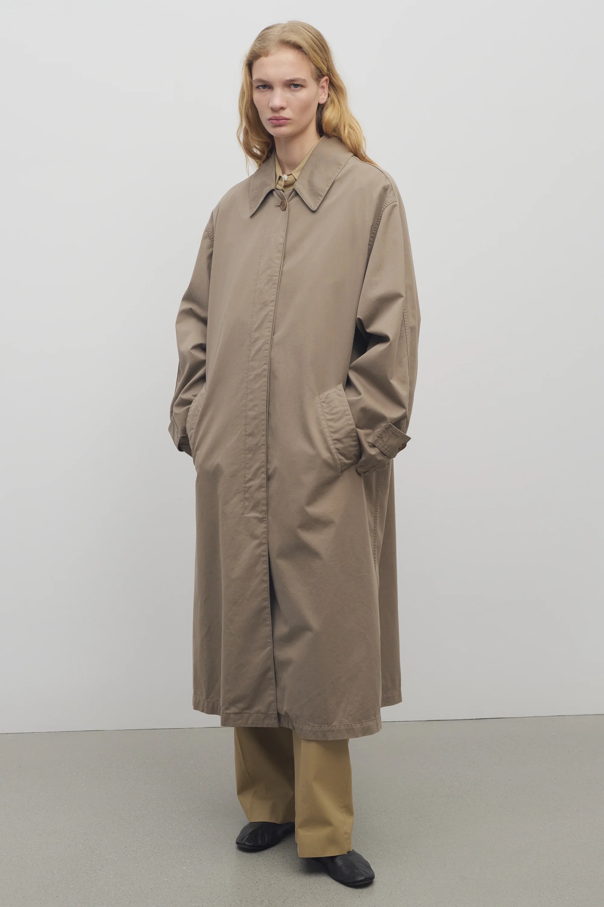 関税送料込25SS The Row Roccoコットン＆カシミヤのコート