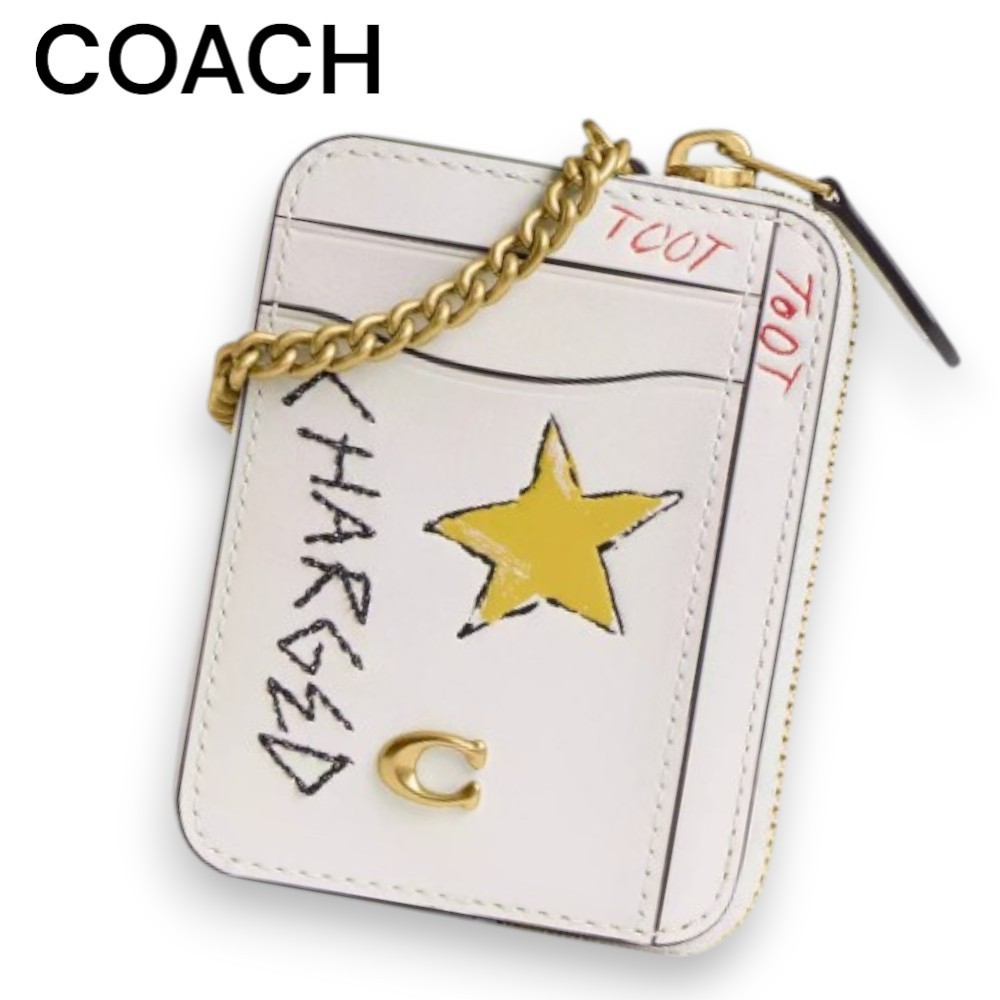 【Coach】スケッチ柄♪ エッセンシャル チェーンカードケース