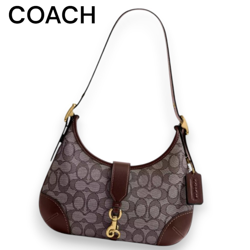 【Coach】シグネチャージャカード ハンプトンズ ホーボーバッグ