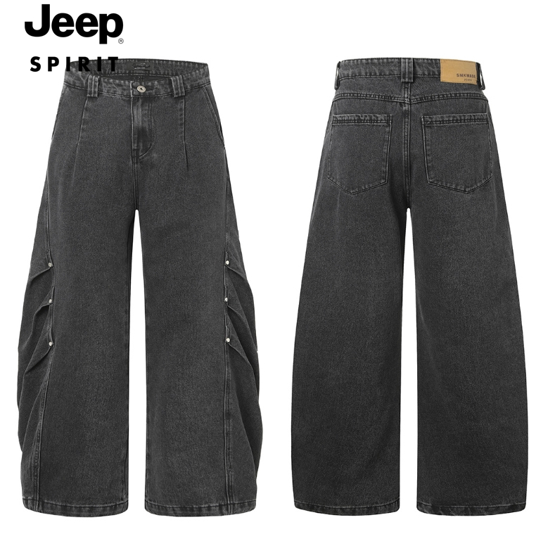 jeep ワイドデニムパンツ ストリートパンツレトロリベット