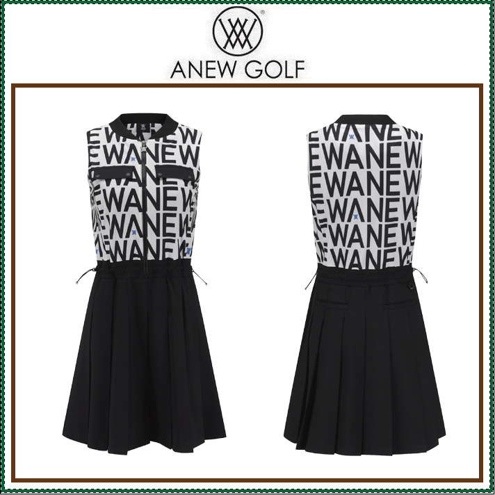 【ANEW GOLF】WOMEN SM LOGO PATTERN SLEEVELESS ONEPEICE