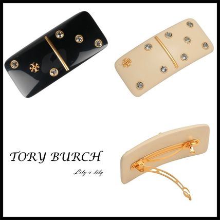 関税送料込【Tory Burch】ロゴ☆バレッタ トリーバーチ TORY BURCH バレッタ 髪留め ヘアアクセサリー