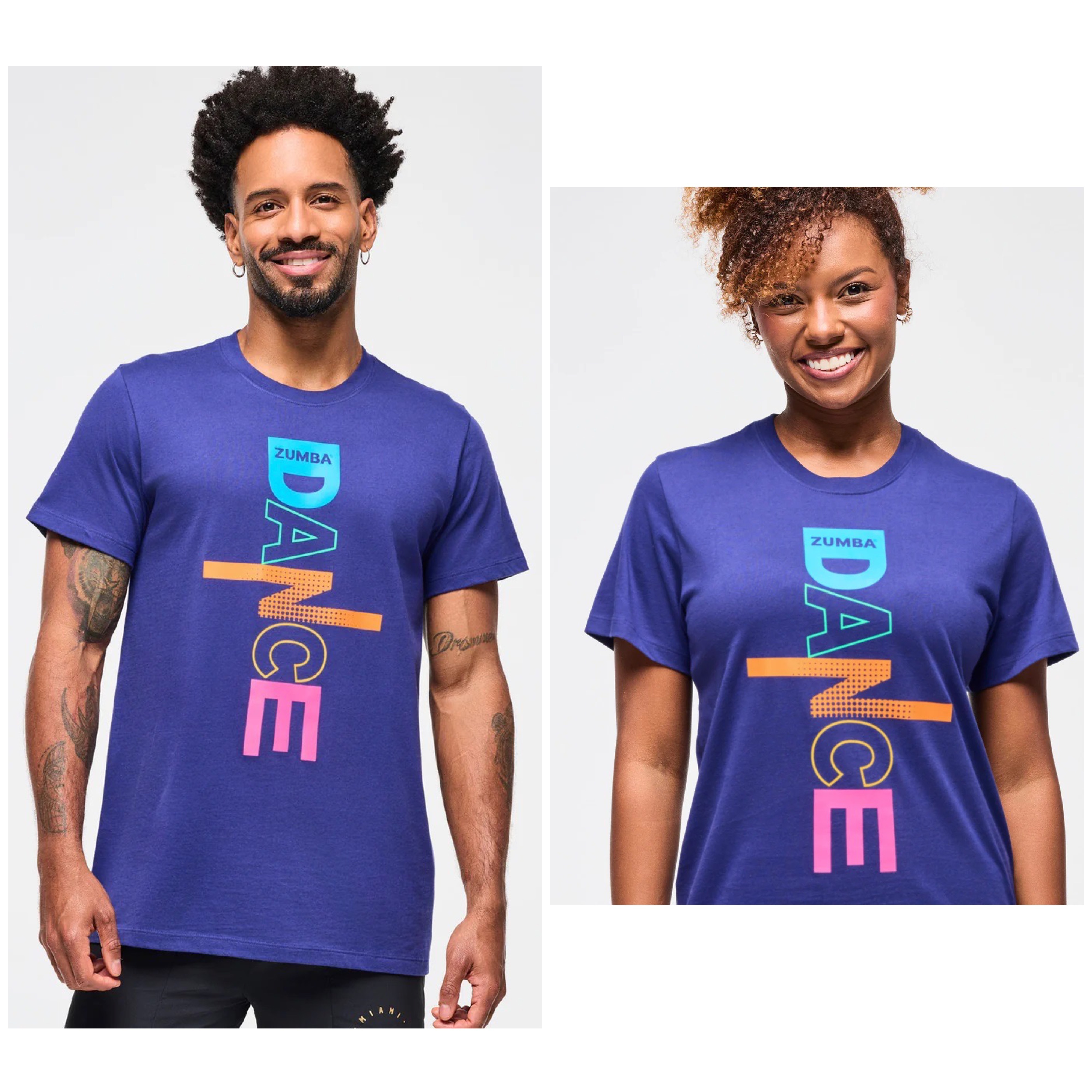 新作♪ユニセックス Zumba Dance Tee - Soft Navy