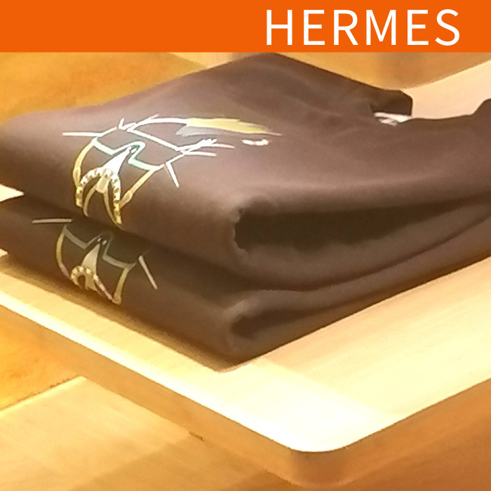 HERMES エルメス スウェットシャツ ラウンドネック ブラウン