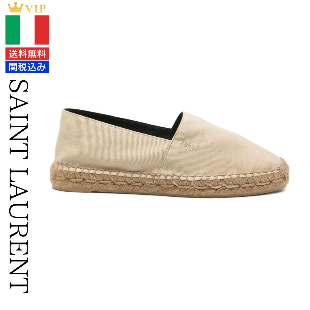 VIP【送料関税込】SAINT LAURENT COTTON ESPADRILLES