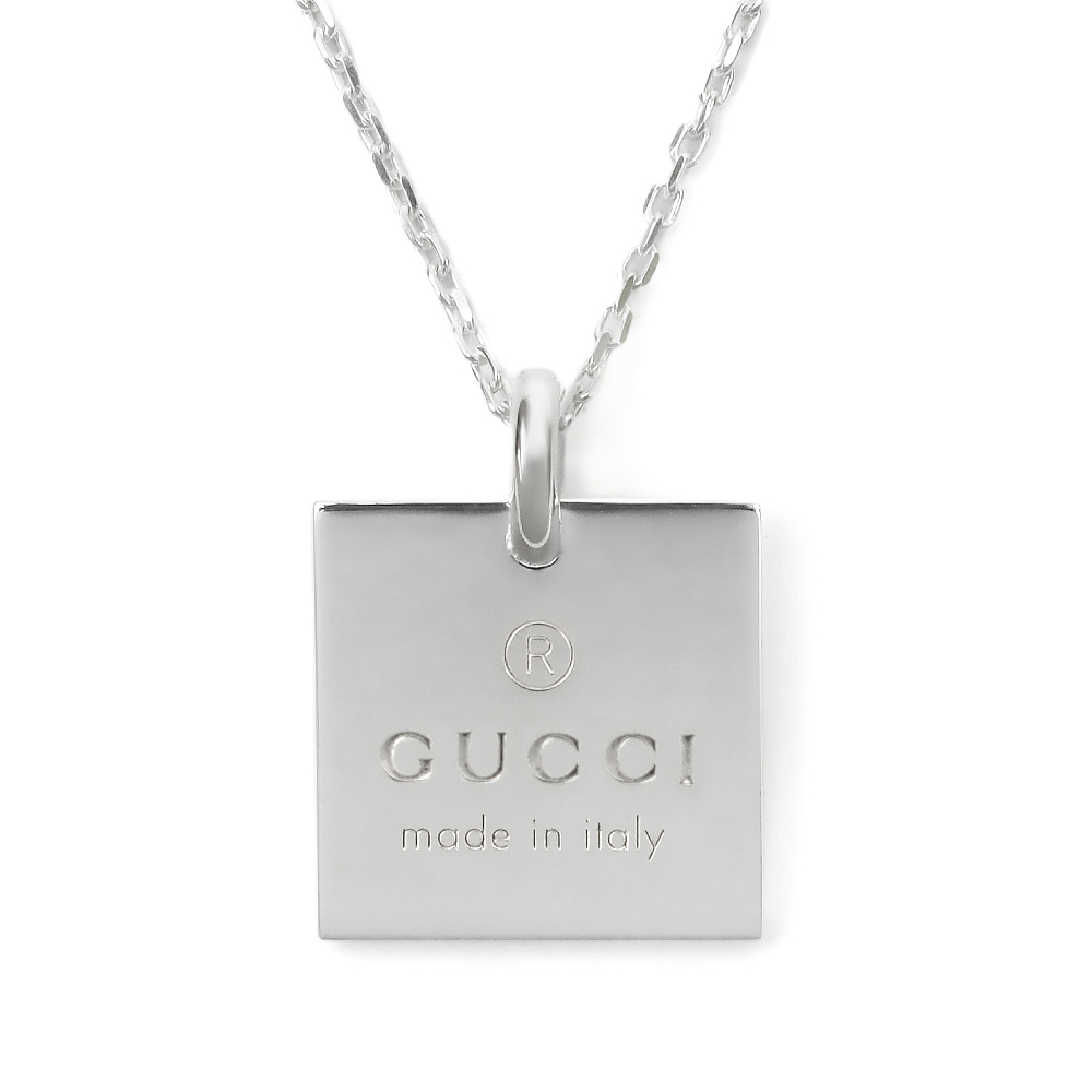 【国内/即発】 GUCCI グッチ ネックレス スクエア プレート