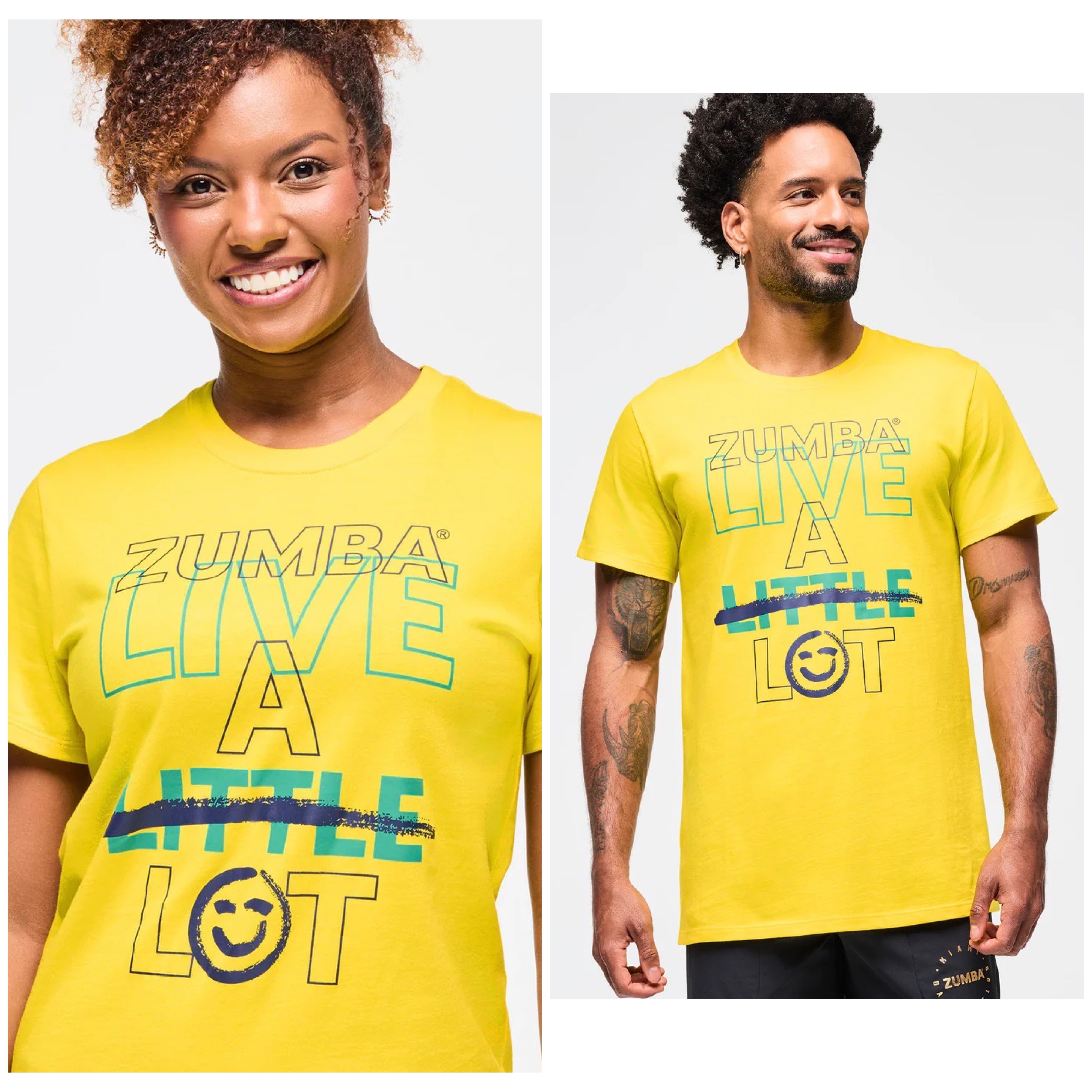 新作♪ユニセックス Zumba Live A Lot Tee - Sunrays