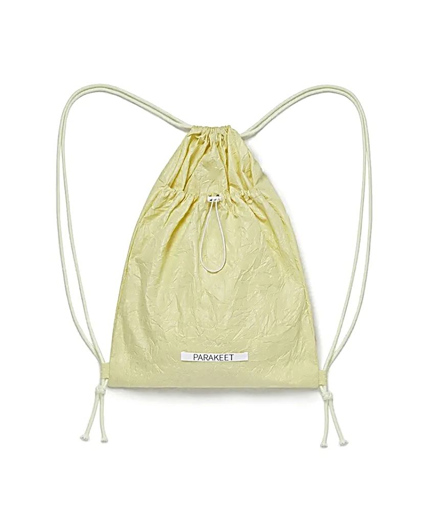 【韓国製品】PARAKEET Crinkle Gym Sack クリームカラー