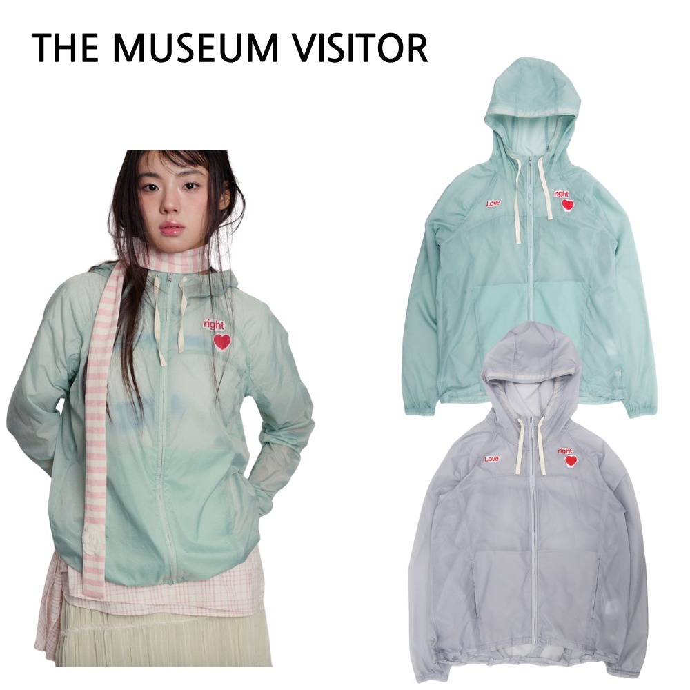★THE MUSEUM VISITOR★ LOVE SEE-THROUGH WINDBREAKER
