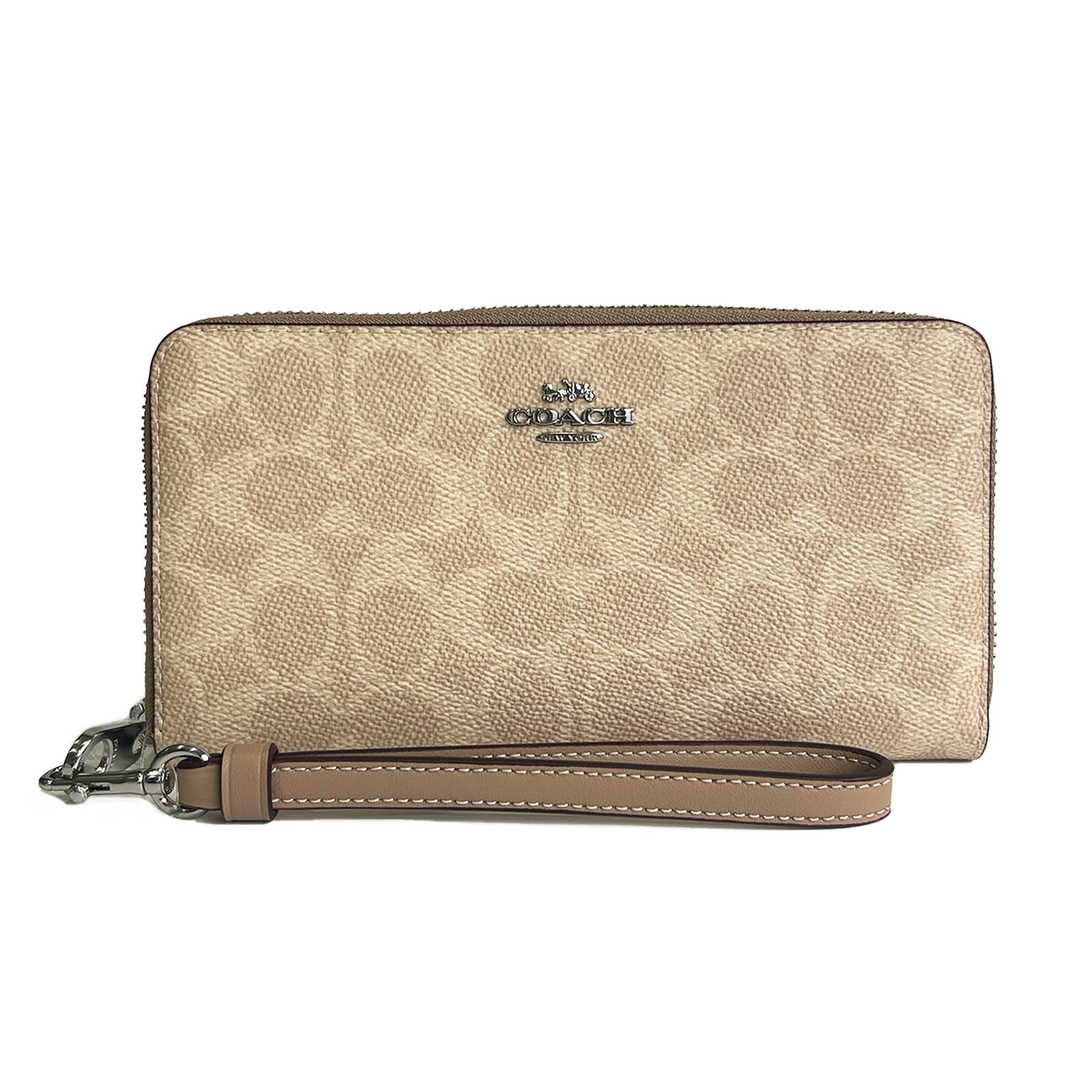 COACH OUTLET 長財布 シグネチャー CW778 SVPWH サンド×トープ