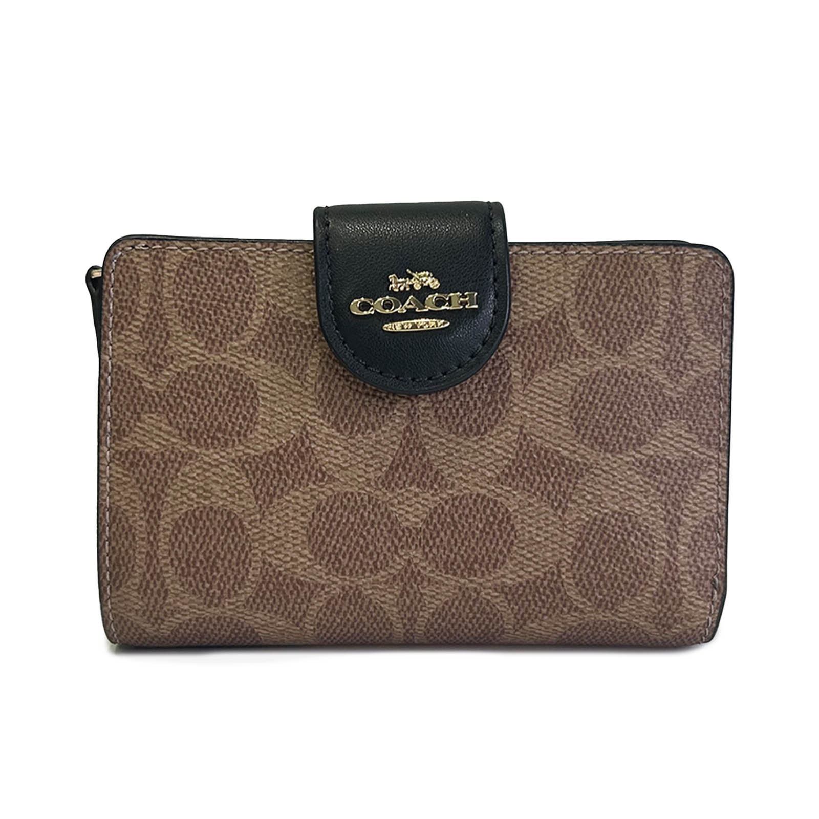 コーチ COACH 折り財布 CW786 IMQRX タン×ブラック