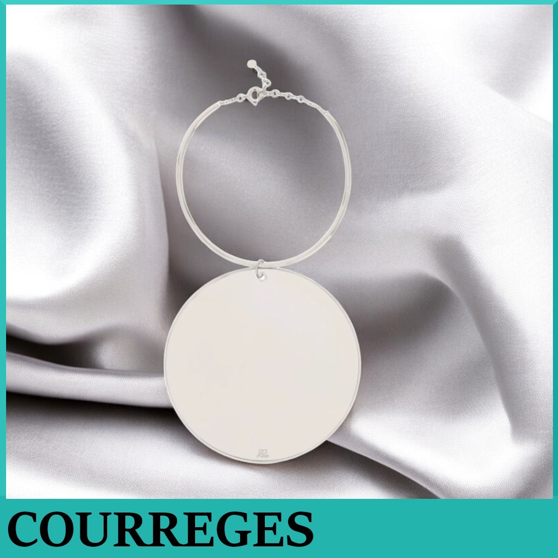 Courreges★ロゴ刻印チューブ ネックレス