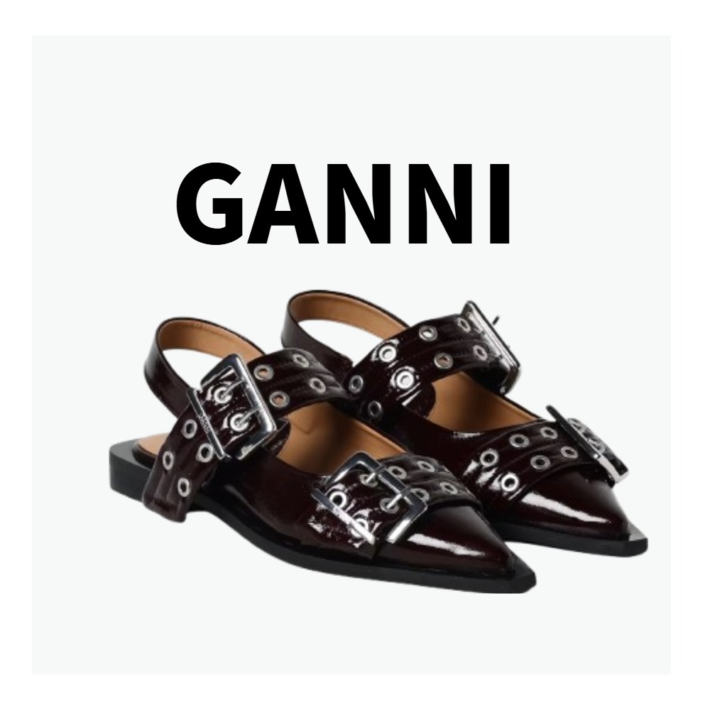 【GANNI】フェミニーンバックルバレリーナ