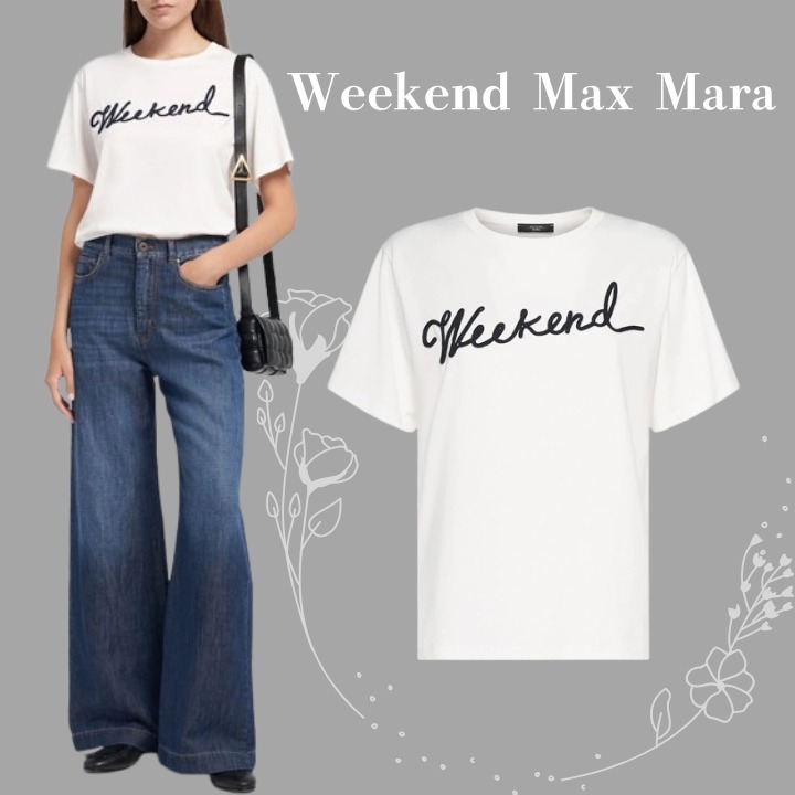 ■Weekend Max Mara■ オルガ 刺繍コットンジャージーTシャツ
