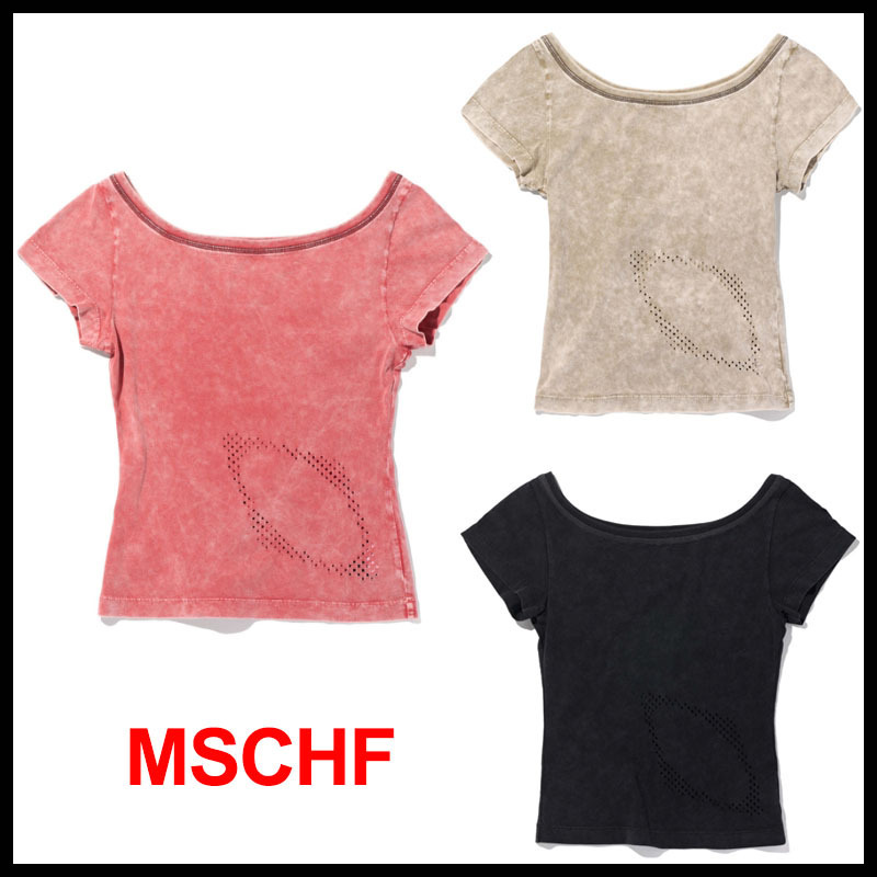 ☆MSCHF☆BLEACHED WIDE NECK T-SHIRT