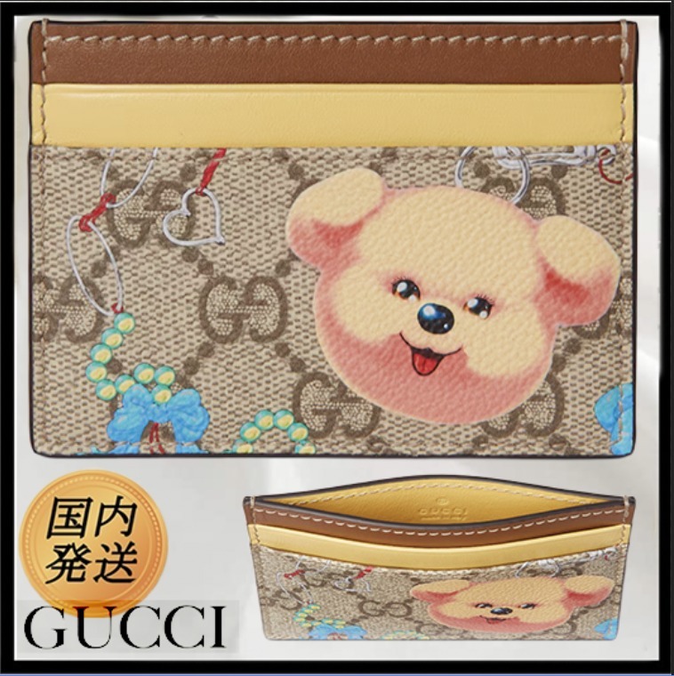 ギフト♪【国内発送★GUCCI】モチーフ付き カードケース