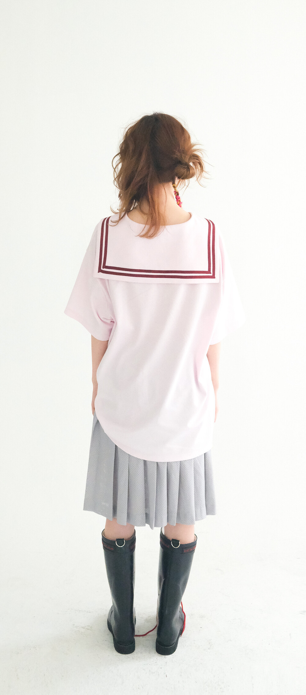 《fa.er.ie》 sailor collar mesh loose top
