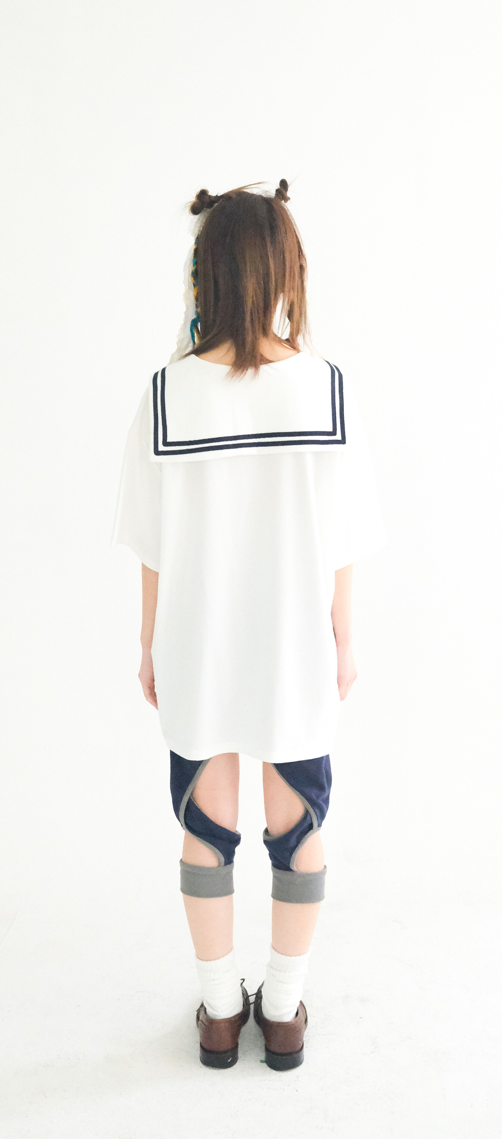 《fa.er.ie》 sailor collar mesh loose top