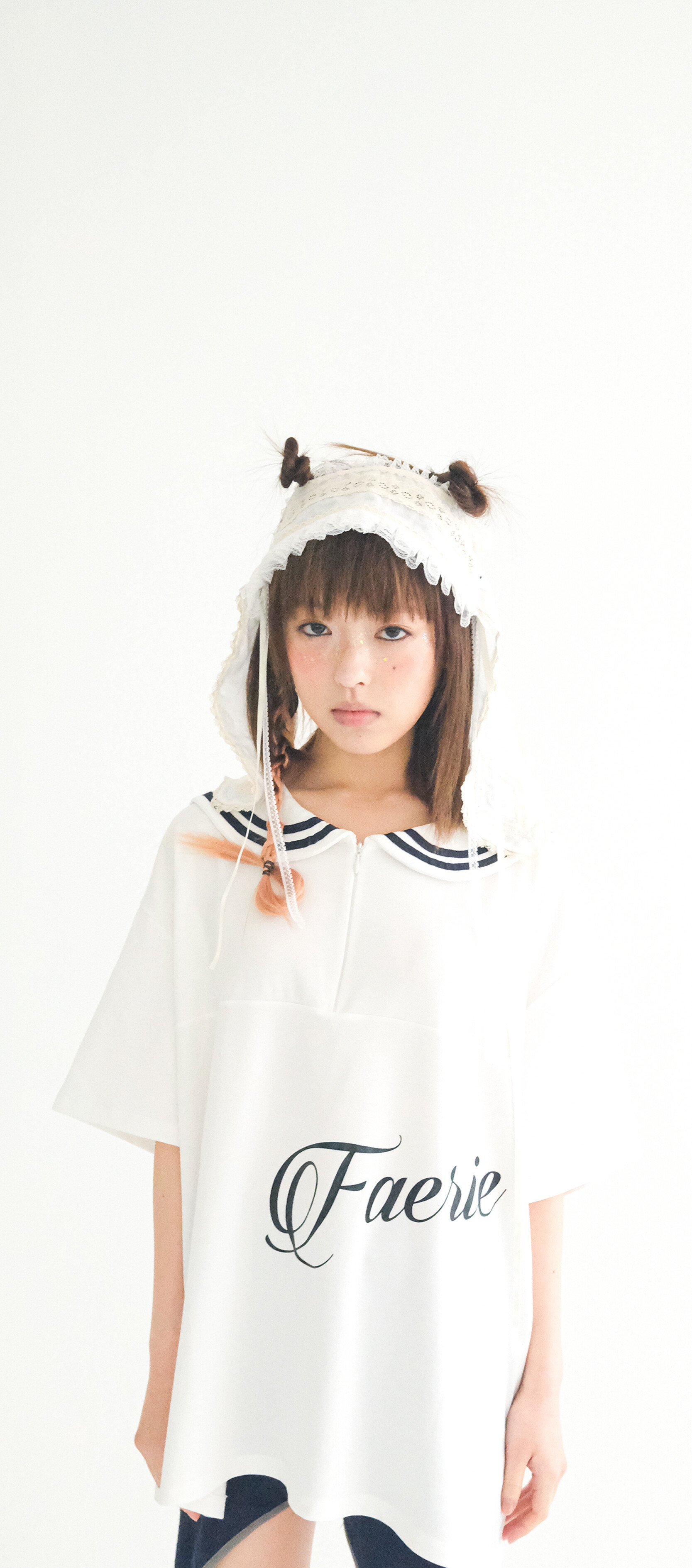 《fa.er.ie》 sailor collar mesh loose top