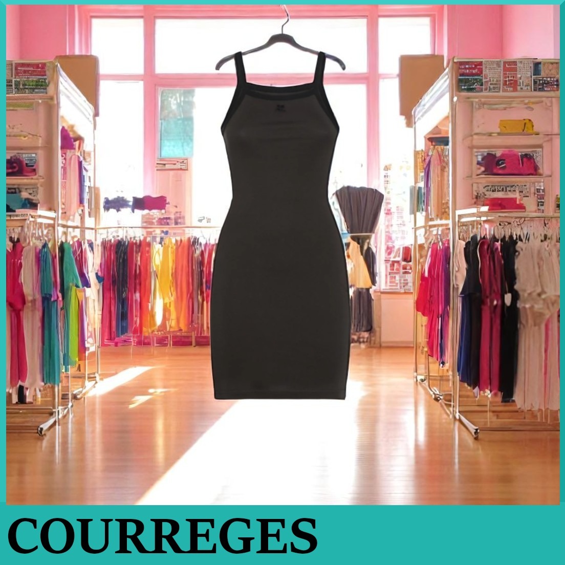 Courreges★コントラスト ミニドレス